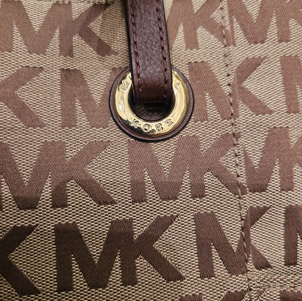 MICHAEL KORS Designer Jet Set Signature Logo Tote Pure Bag - Picture 5 of 14
